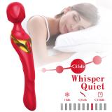 2022 New 10 Vibration and Flap Dual Ended Magic Wand Massager