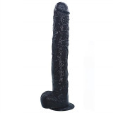 16.9 Inch Extra Long Brown PVC Dildo