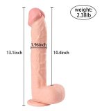 13 Inch Long Realistic PVC Suction Cup Dildo