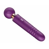 3 IN 1 Purple Sucking Thrusting and Flapping Wand Vibrator