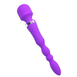 Double Headed Wand Vibrator Clitoral Stimulator Anal Beads