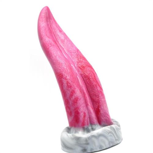 8 Inch Suction Cup Tongue Dildo Oral Sex Toy