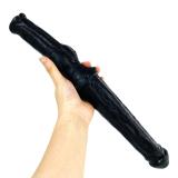 15.5 Inch Black Double Ended Horse Dildo with Knot