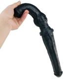 15.5 Inch Black Double Ended Horse Dildo with Knot