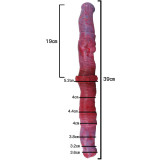 15 Inch Double Ended Dog Knot Dildo Pink / Black