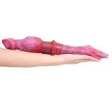 16 Inch Large Double Ended Dog & Palm Fist Dildo Pink / Black