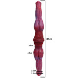 14 Inch Double Ended Dog Knot Dildo Pink/Black