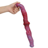 15 Inch Double Ended Dog Knot Dildo Pink / Black
