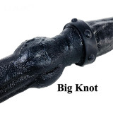 15.5 Inch Black Double Ended Horse Dildo with Knot