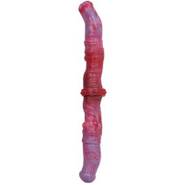 15 Inch Double Ended Dog Knot Dildo Pink / Black