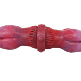 14 Inch Double Ended Dog Knot Dildo Pink/Black