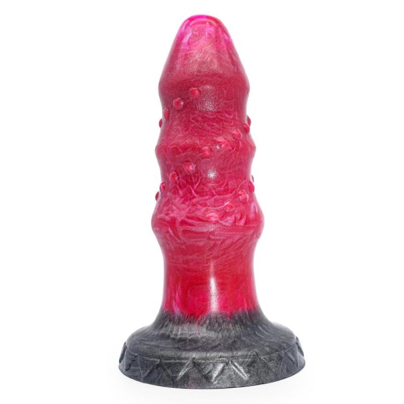 7 Inch Liquid Silicone Beaded Anal Dildo Butt Plug