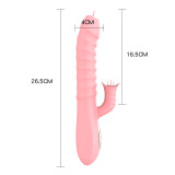 Heated Tongue Licking Clitoris G-Spot Thrustting Vibrator