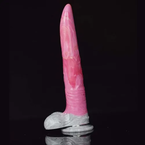 10 Inch Slim Elephant Ivory Shape Silicone Dildo