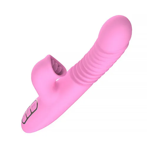 Realistic Thrusting Vibrator for Women Licking Clitoris