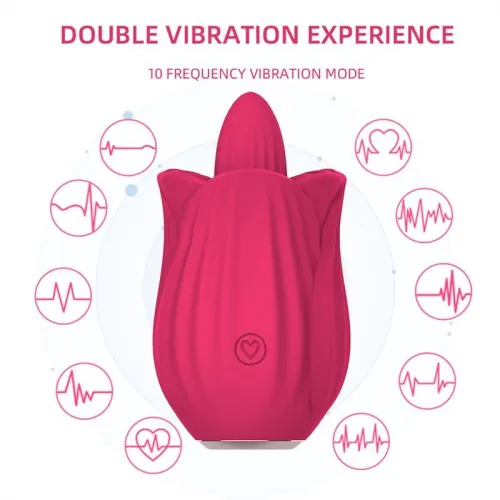 Licking Rose Toy Women Tongue Vibrator