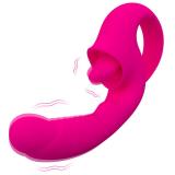 2 IN 1 Tongue Lick Sex Toy G-Spot Vibrator