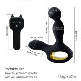 360° Rotation Prostate Massager Powerful Anal Vibrator with Remote