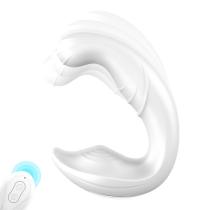 White Flapping Prostate Massager Device with Remote Control