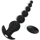 Flexible Anal Beads with Removable Wireless Bullet Vibrator