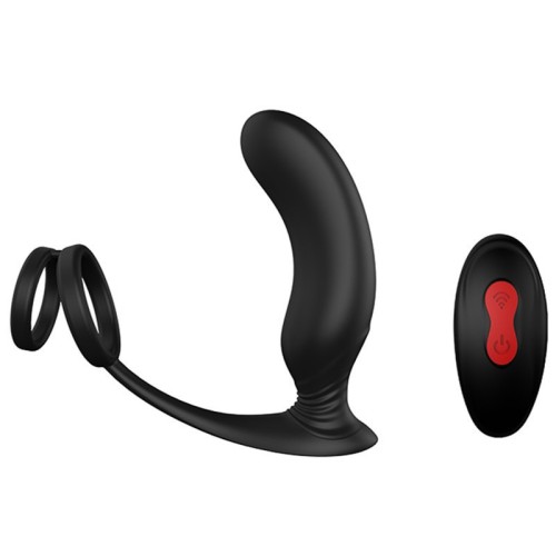 3 in 1 Man Penis Ring Prostate Orgasm Massager Anal Vibrator