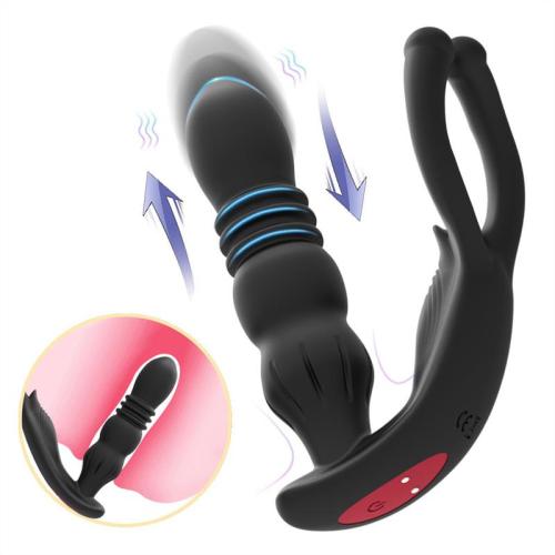 Remote Control Thrusting Prostate Massager Anal Plug Vibrator