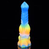 10 Inch Ejaculating Vibrating Dog Dildo With Balls Luminous Squirting Animal Penis