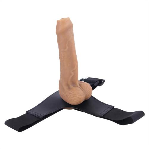 8 Inch Realistic Uncut Dildo with Strap On Harness