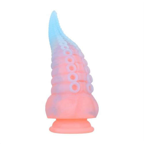 8.5 Inch Glow-In-The-Dark Octopus Silicone Tentacle Dildo