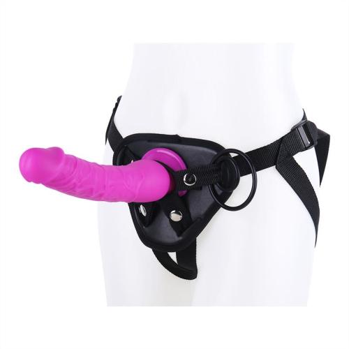 9 Inch Slim Silicone Dildo Strap On Harness Kit