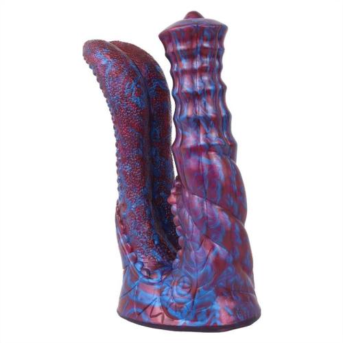 7.5 Inch Fantasy Double-Ended Alligator Mouth & Horse Dildo