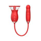 Red Rose Toy Women Licking and Thrusting Vibrator