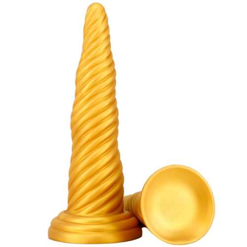 7.8/9.8/11.8 Inch Gold Soft Unicorn Horn Dildo Sex Toy