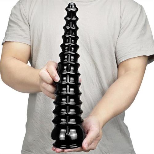 13 Inch Huge Black PVC Anal Dildo Butt Plug