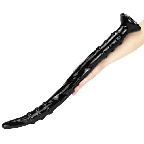 24 Inch Extra Long Black Tentacle PVC Dildo Anal Snake