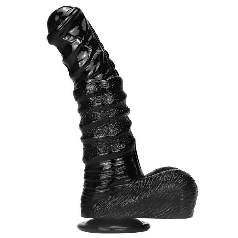 9.5 Inch Large Black Horse Animal PVC Dildo