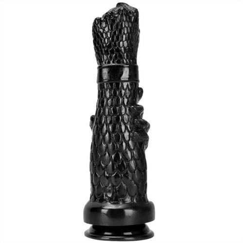 US$ 160.00 - 13 Inch Huge Black Dragon & Fist PVC Dildo