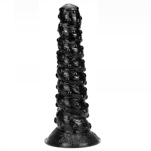15 Inch Large Black PVC Tentacle Dildo Butt Plug