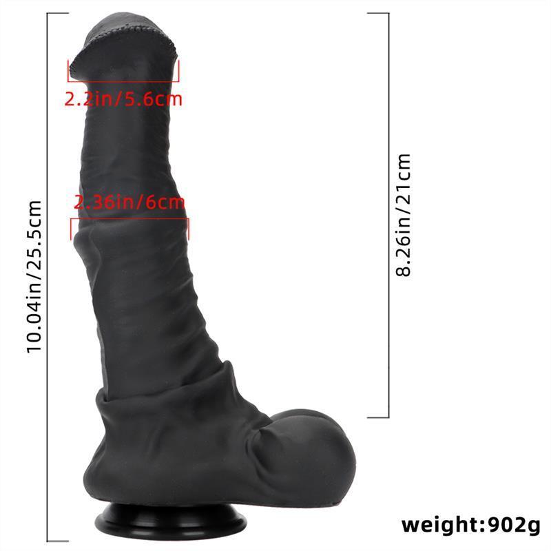 10/11/13 Inch Huge Black Silicone Horse Cock Dildo