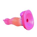 7 Inch Grow-In-The-Dark Monster Tongue Vibrating Dildo