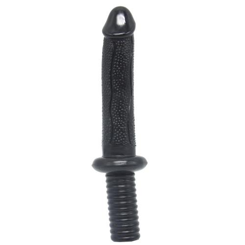 12 Inch Sword  Black PVC Dildo With Handle