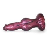 9 Inch Silicone Dog Dildo with Big Knot Realistic Wolf Penis