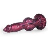 9 Inch Silicone Dog Dildo with Big Knot Realistic Wolf Penis