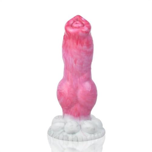 8 Inch Big Knotted Dog Dildo Silicone Wolf Penis
