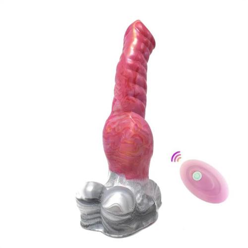 10 Inch Large Dog Vibrating Dildo with Remote