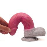 8 Inch Big Knotted Dog & Werewolf Vibrating Dildo with Remote