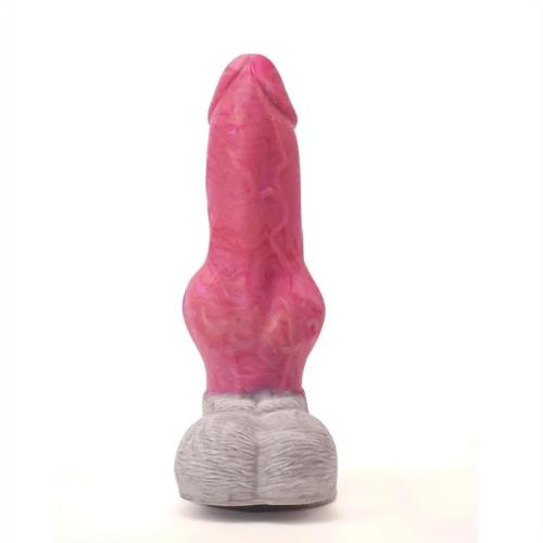 8 Inch Big Knotted Dog & Werewolf Vibrating Dildo with Remote