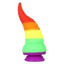 8.5 Inch Rainbow Tentacle Dildo Silicone Sex Toy