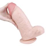 9.5 Inch Short Fat PVC Dildo Skin Tone/Black/Brown