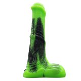 9.5 Inch Soft Silicone Green Horse Cock Dildo Sex Toy
